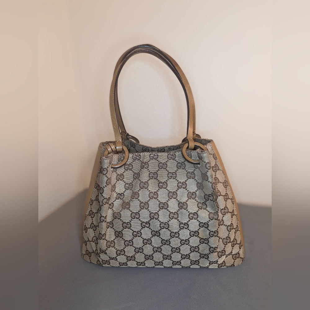 Authentic Vintage Y2K Canvas Gucci Tote